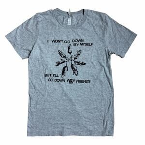 My Chemical Romance Band Shirt Gray & Black MCR Small Emo